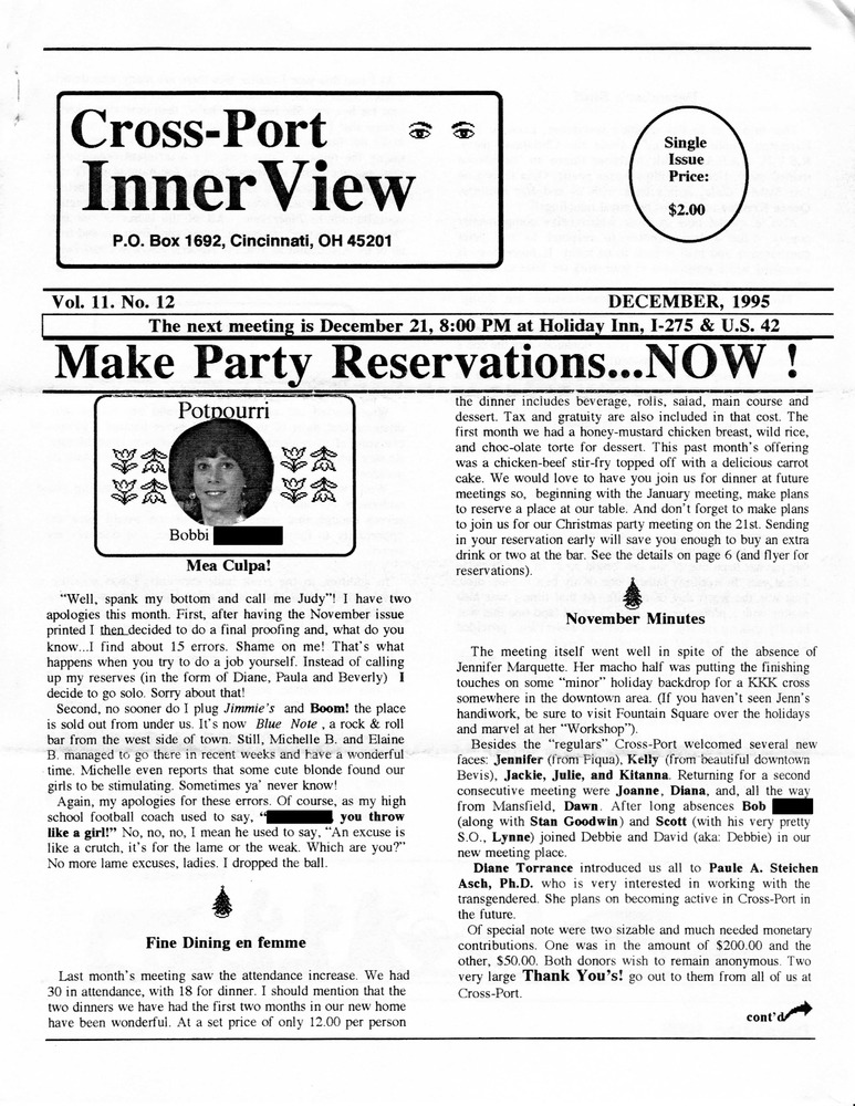 Download the full-sized PDF of Cross-Port InnerView, Vol. 11 No. 12 (December, 1995)
