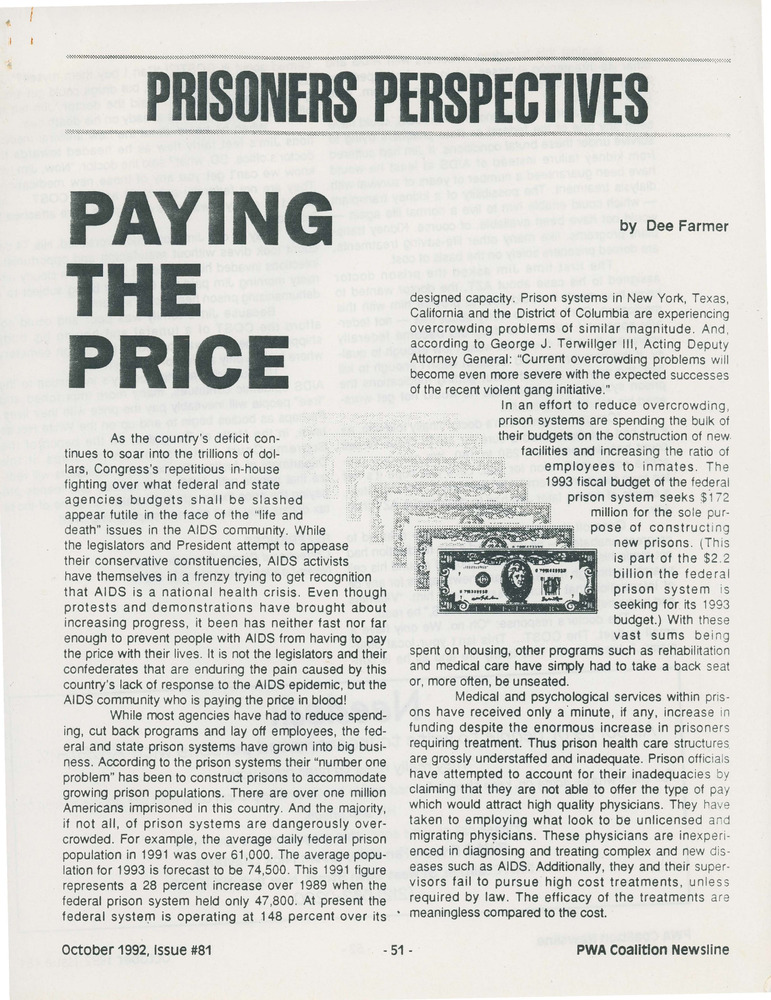 Download the full-sized PDF of Prisoners Perspectives: Paying the Price