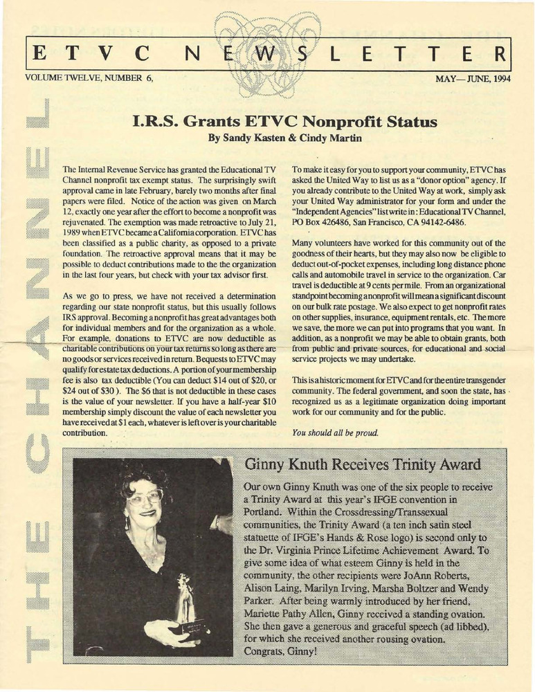 Download the full-sized PDF of ETVC Newsletter Vol. 12, No. 6