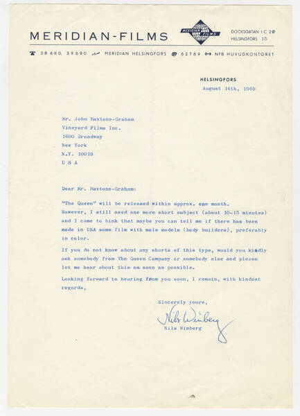 Download the full-sized image of 'Finland' correspondence for The Queen