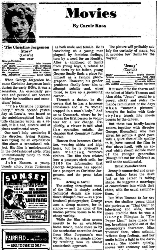 Download the full-sized PDF of Movies: The Christine Jorgensen Story
