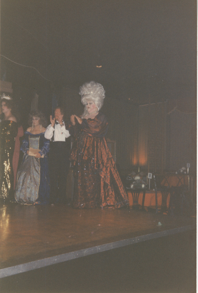 Download the full-sized image of Photograph of Person in Red Gown at Ducal Coronation