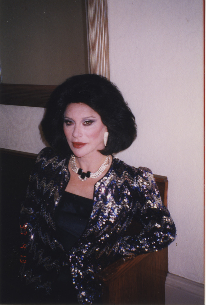Download the full-sized image of Photograph of Alexis Francois in Black Bob and Sequined Jacket