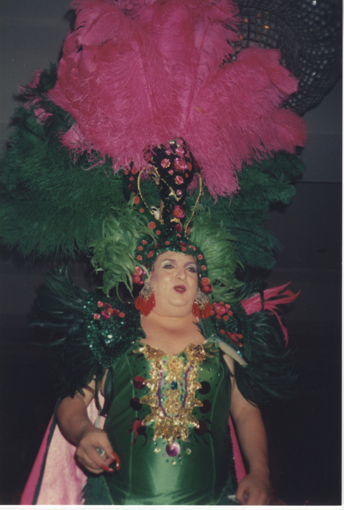 Download the full-sized image of Photograph of Person in Tall, Feathered Headpiece