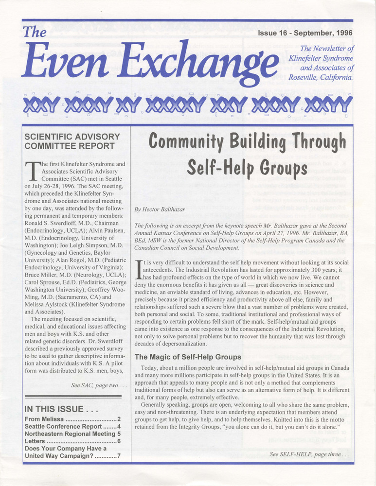 Download the full-sized PDF of The Even Exchange Issue 16, September 1996