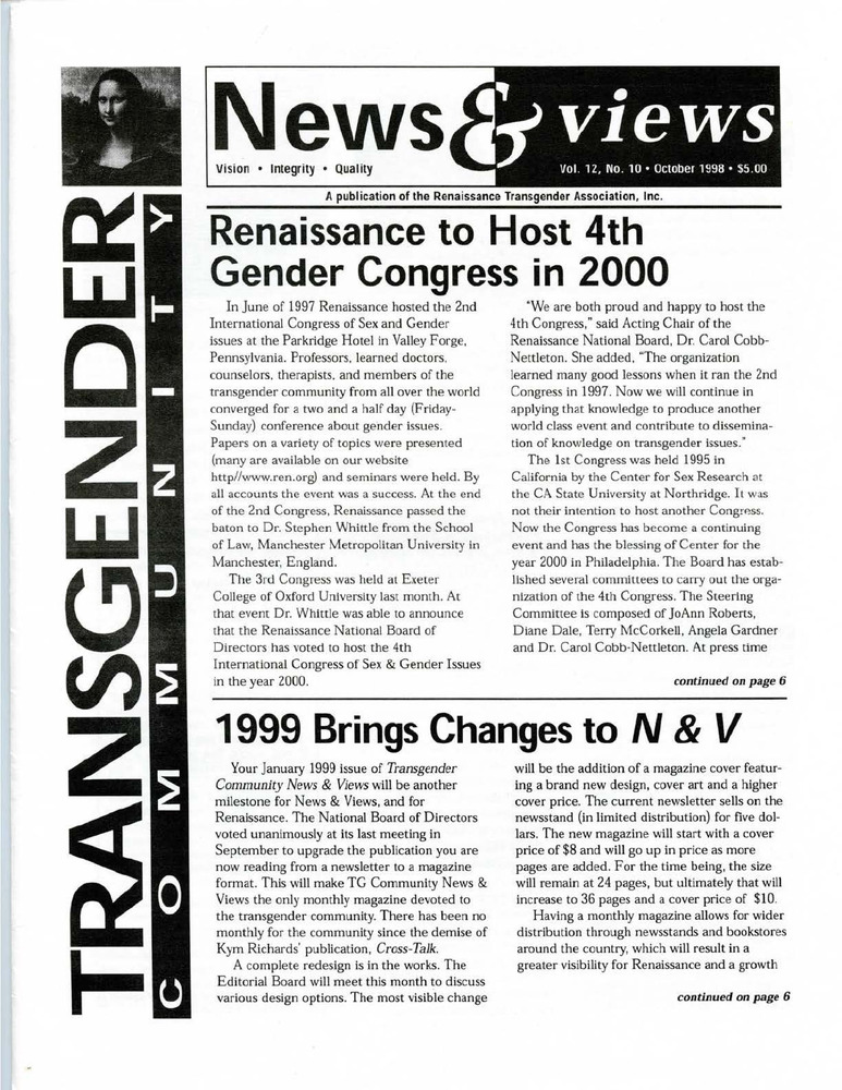 Download the full-sized PDF of Transgender Community News & Views, Vol. 12 No. 10 (October 1998)
