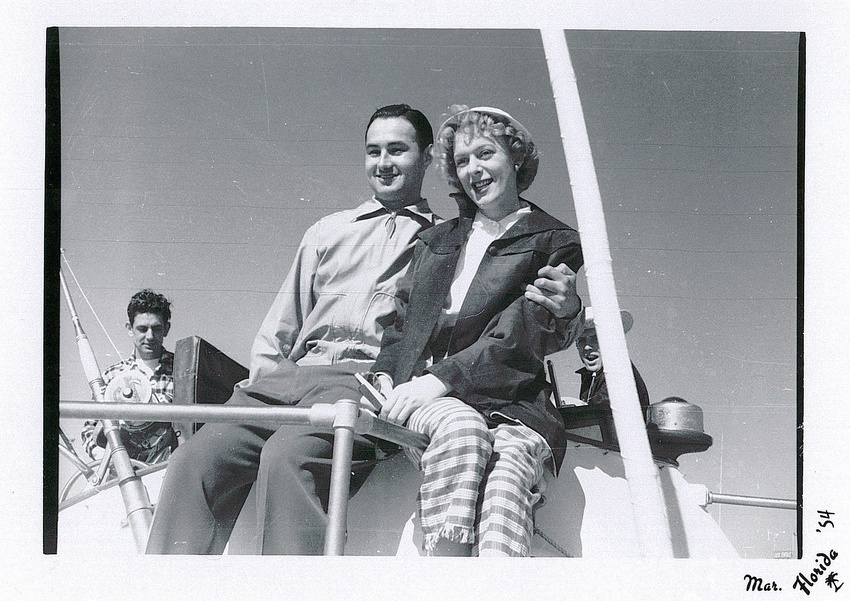 Download the full-sized image of Christine Jorgensen Sits with Ted Karras