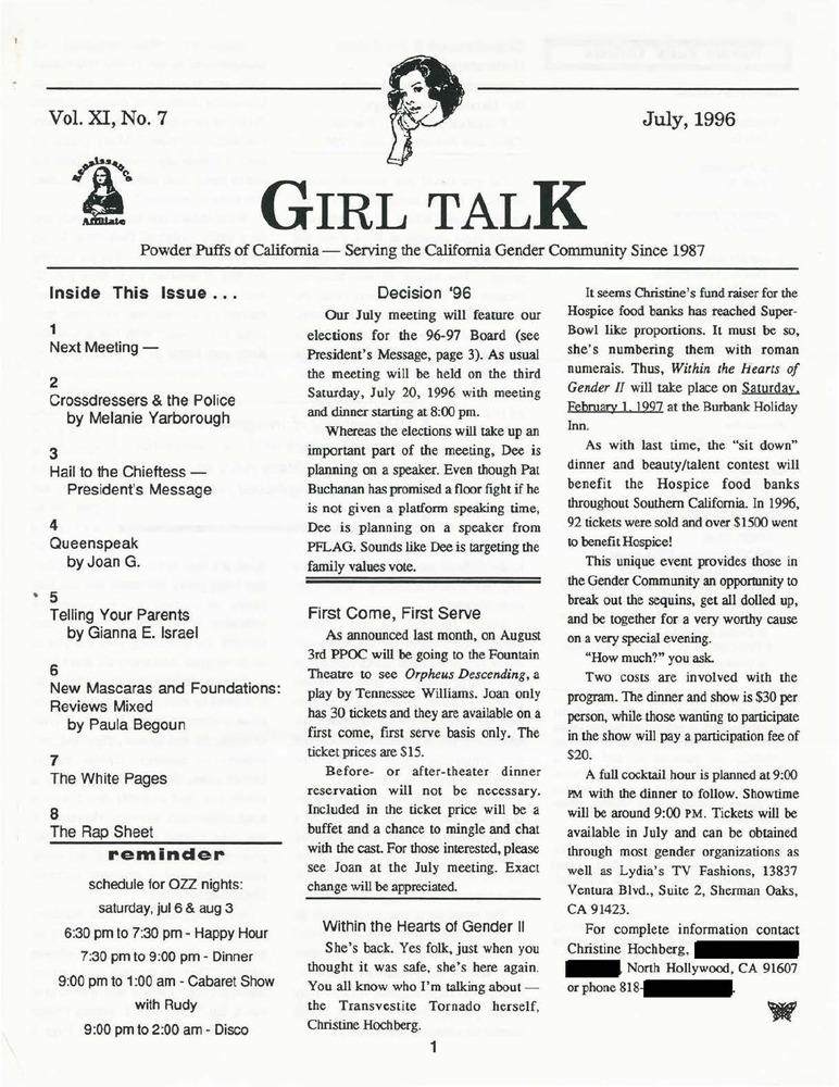 Download the full-sized PDF of Girl Talk, Vol. 11 No. 7 (July, 1996)