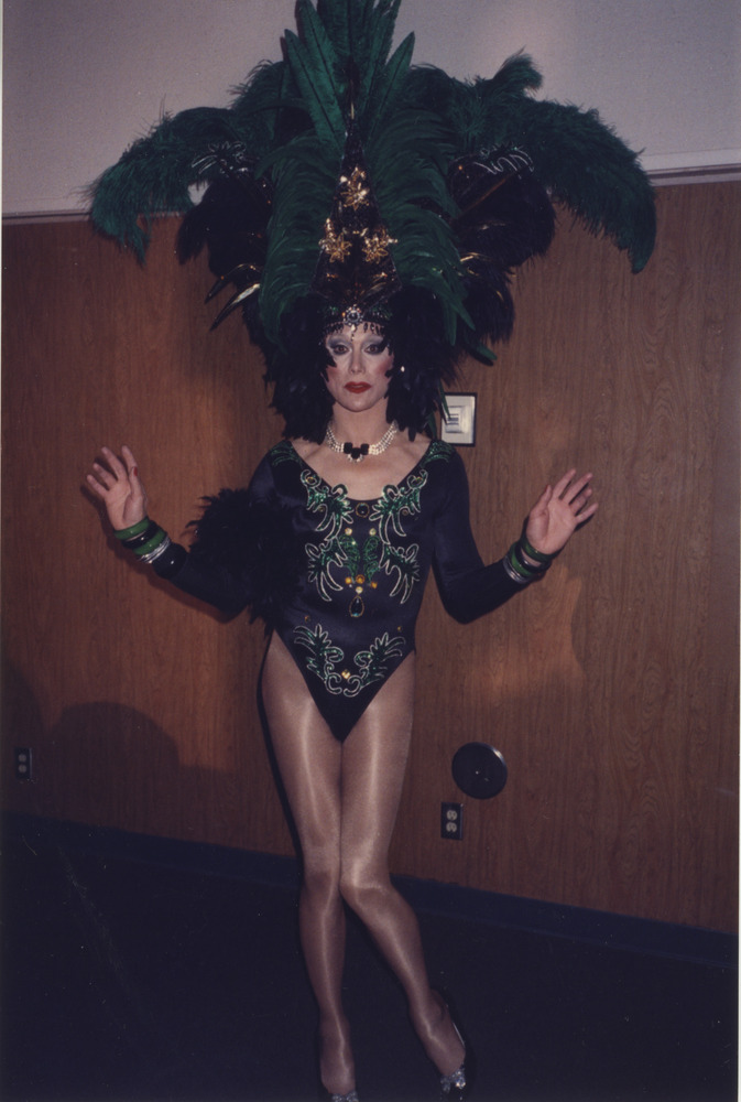 Download the full-sized image of Photograph of Alexis Francois in Black Showgirl Outfit
