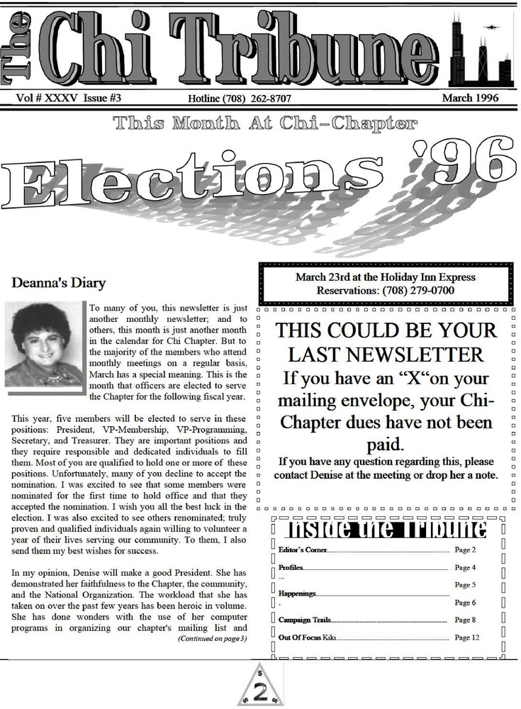 Download the full-sized PDF of The Chi Tribune Vol. 35 Iss. 03 (March, 1996)