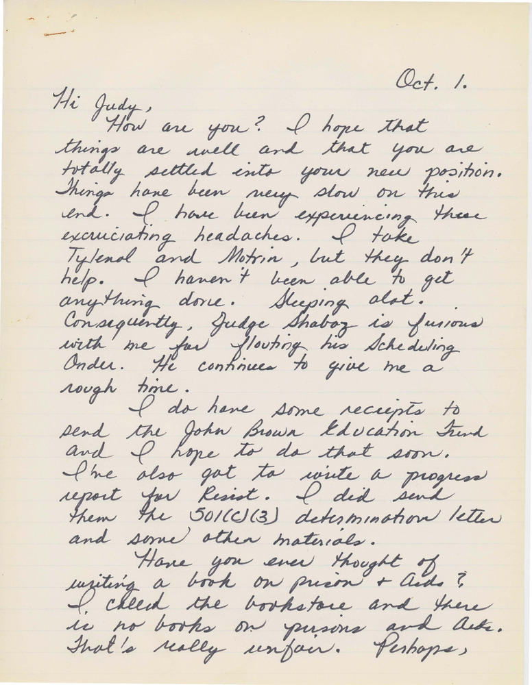 Download the full-sized PDF of Letter on Activism Logistics and Planning