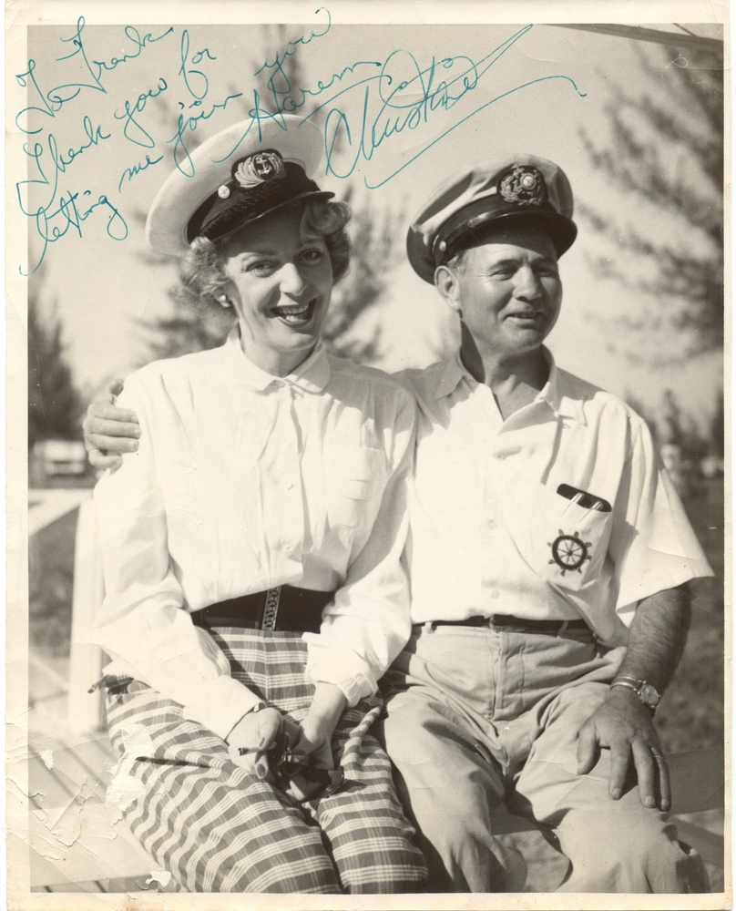 Download the full-sized image of Christine Jorgensen with Frank in Naval Attire