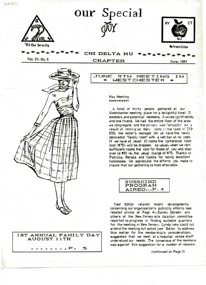 Download the full-sized PDF of Our Special Joy, Vol. 5 No. 4 (October, 1984)