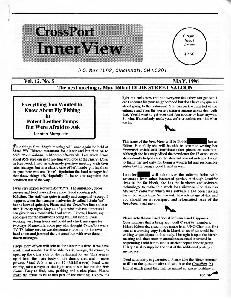 Download the full-sized PDF of Cross-Port InnerView, Vol. 12 No. 5 (May, 1996)