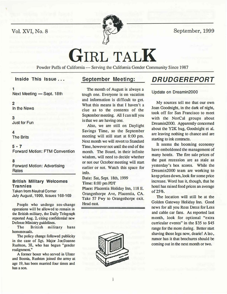 Download the full-sized PDF of Girl Talk, Vol. 16 No. 8 (September, 1999)