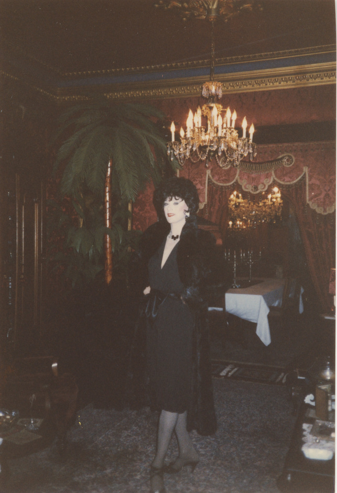 Download the full-sized image of Photograph of Alexis Francois in Black Dress and Fur Coat