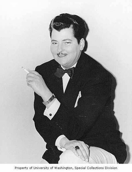 Download the full-sized image of Nick Arthur in male drag with a mustache