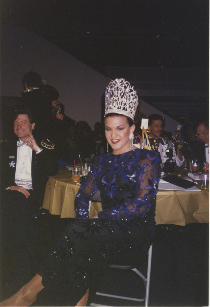Download the full-sized image of Photograph of Person in Crown and Purple Dress