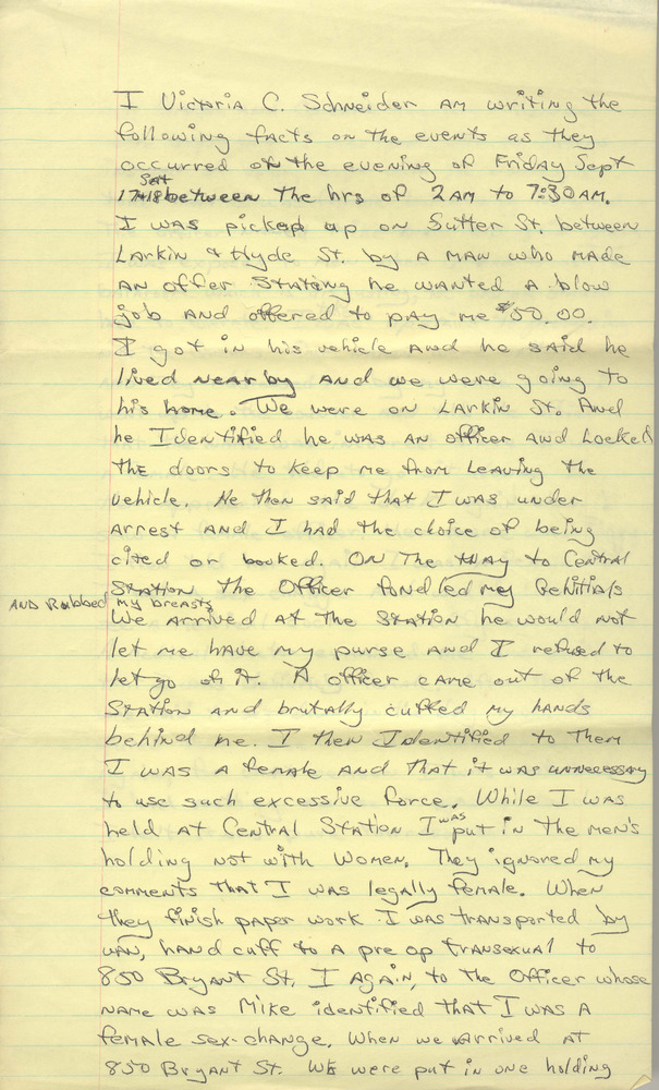 Download the full-sized PDF of Victoria Schneider account of police abuse