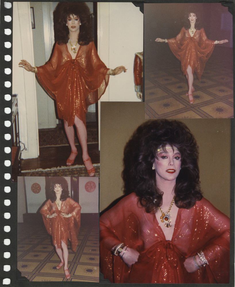 Download the full-sized image of Photographs of Alexis Francois in Red Dress