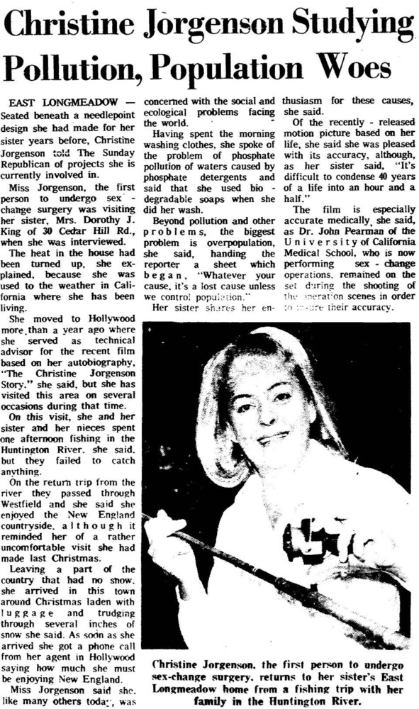 Download the full-sized PDF of Christine Jorgensen Studying Pollution, Population Woes