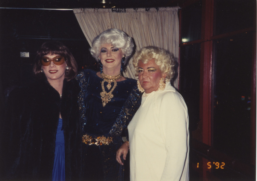 Download the full-sized image of Photograph of Alexis Francois and Two People in Formalwear and Makeup