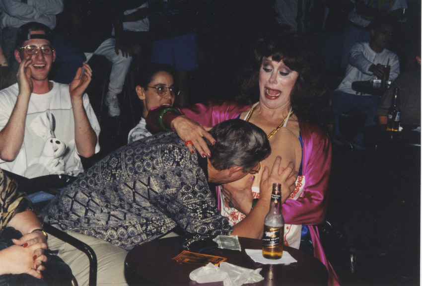 Download the full-sized image of Photograph of Person Sucking on Alexis Francois' Breastplate