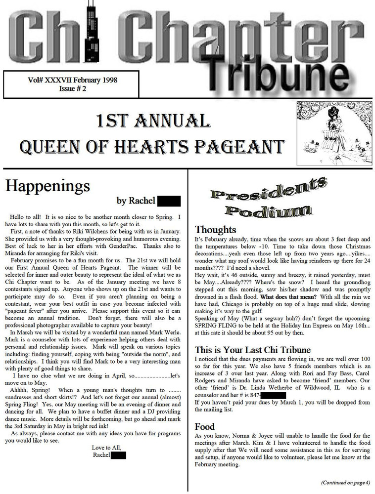 Download the full-sized PDF of Chi Chapter Tribune Vol. 37 Iss. 02 (February, 1998)
