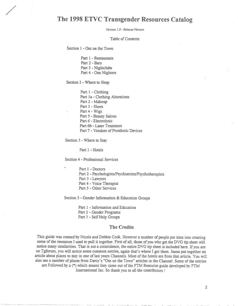 Download the full-sized PDF of The 1998 ETVC Transgender Resources Catalog, Version 1.0