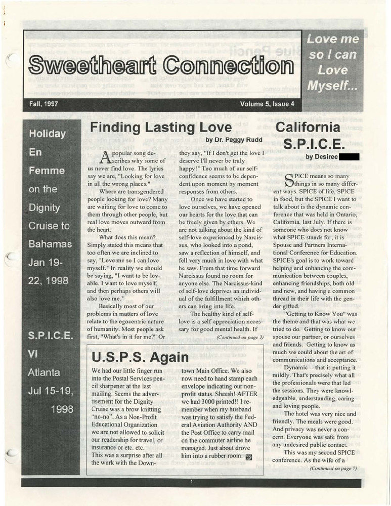 Download the full-sized PDF of The Sweetheart Connection Vol. 5 No. 4 (Fall 1997)