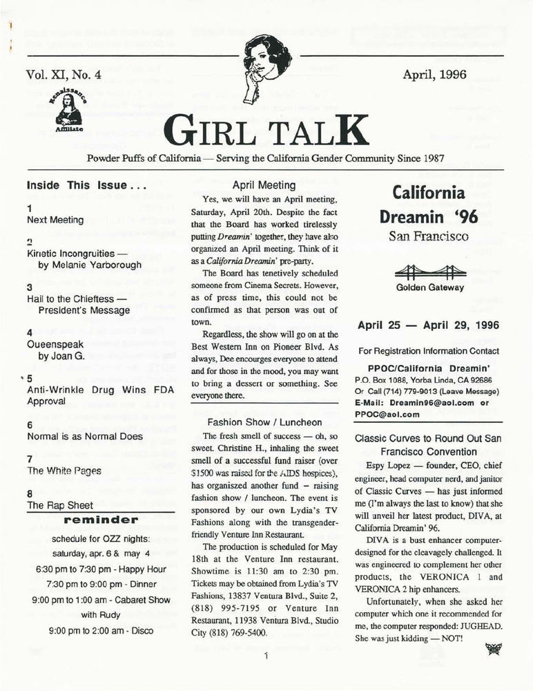Download the full-sized PDF of Girl Talk, Vol. 11 No. 4 (April, 1996)