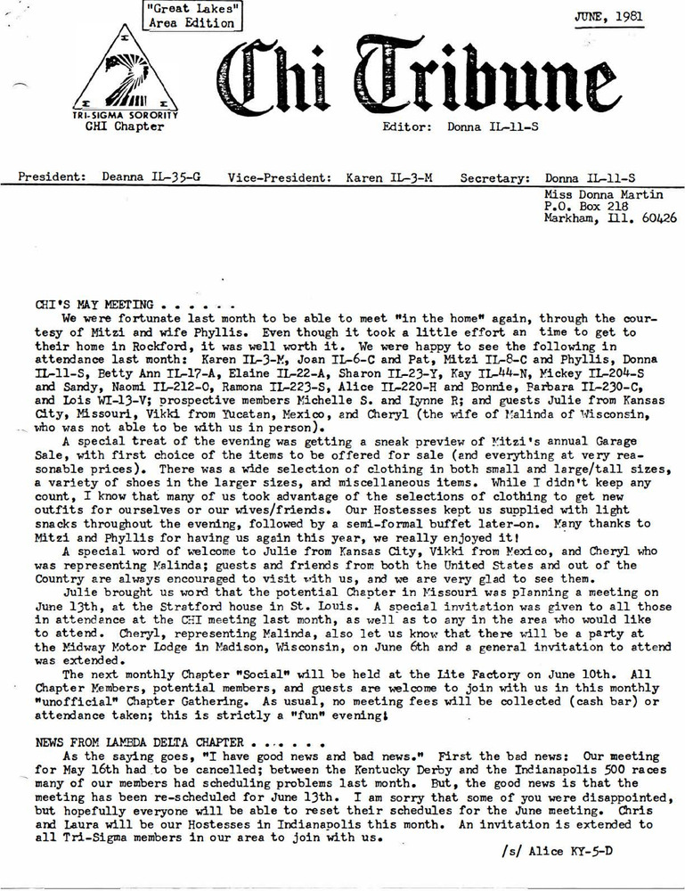 Download the full-sized PDF of Chi Tribune (June, 1981)