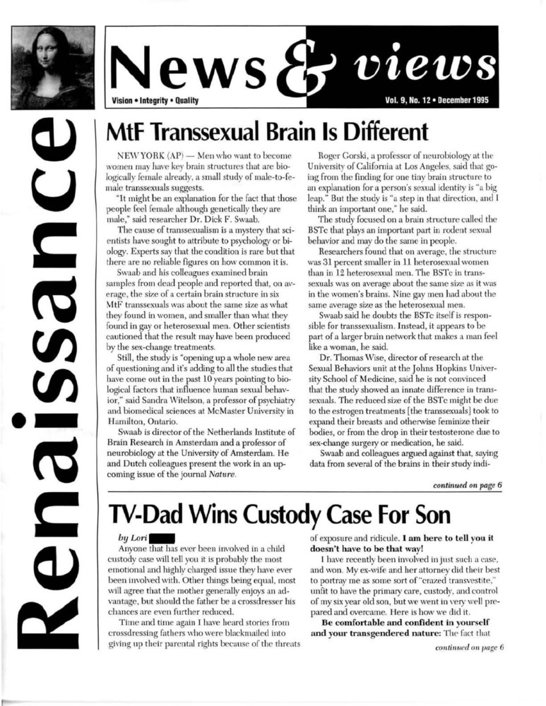 Download the full-sized PDF of Renaissance News & Views, Vol. 9 No. 12 (December 1995)