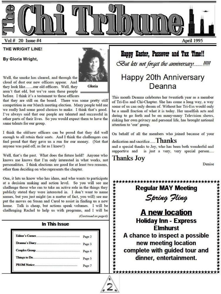 Download the full-sized PDF of The Chi Tribune Vol. 20 Iss. 04 (April, 1995)
