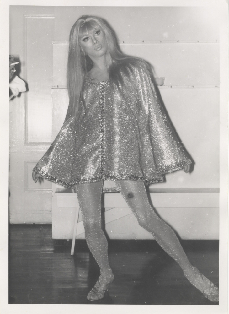 Download the full-sized PDF of Photograph of Alexis Francois in Shimmery and Flowy Dress