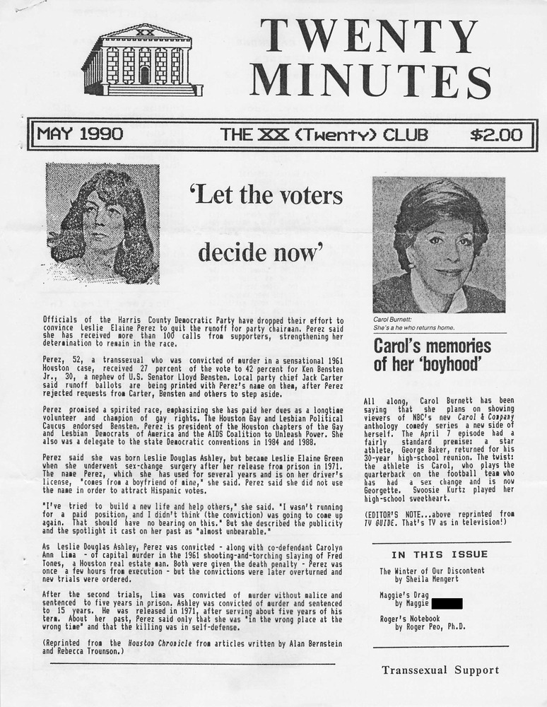 Download the full-sized PDF of Twenty Minutes (May, 1990)