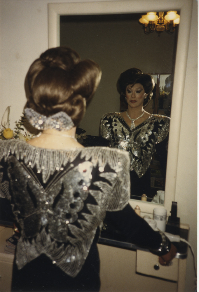Download the full-sized image of Photograph of Alexis Francois in Front of Mirror in Butterfly Top