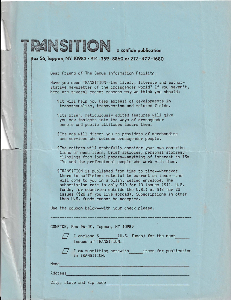 Download the full-sized PDF of Transition Newsletter Mail-Order Form