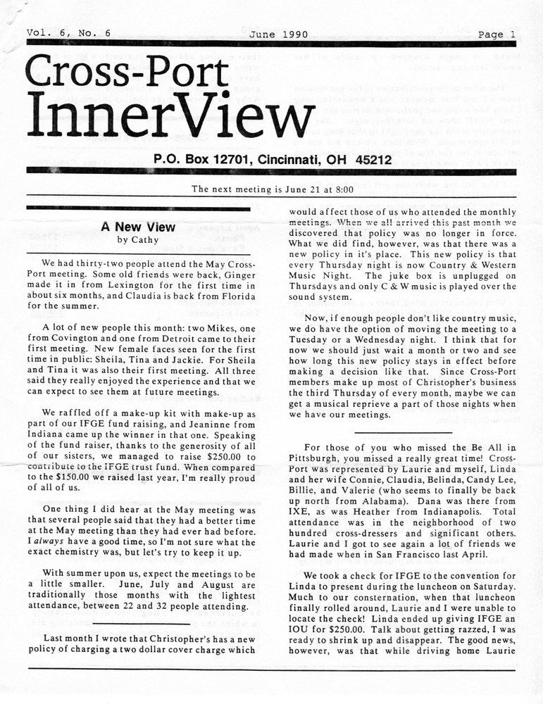 Download the full-sized PDF of Cross-Port InnerView, Vol. 6 No. 6 (June, 1990)