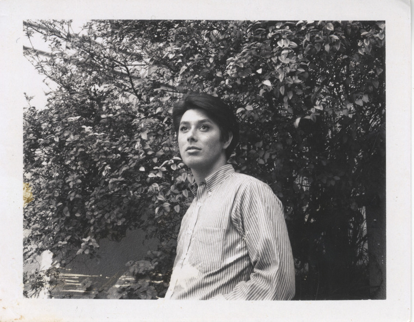 Download the full-sized image of Photograph of Alexis Francois Posing in Front of Tree