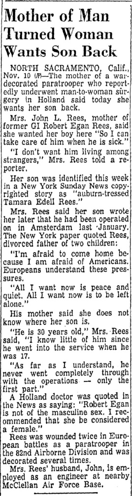 Download the full-sized image of Mother of Man Turned Woman Wants Son Back