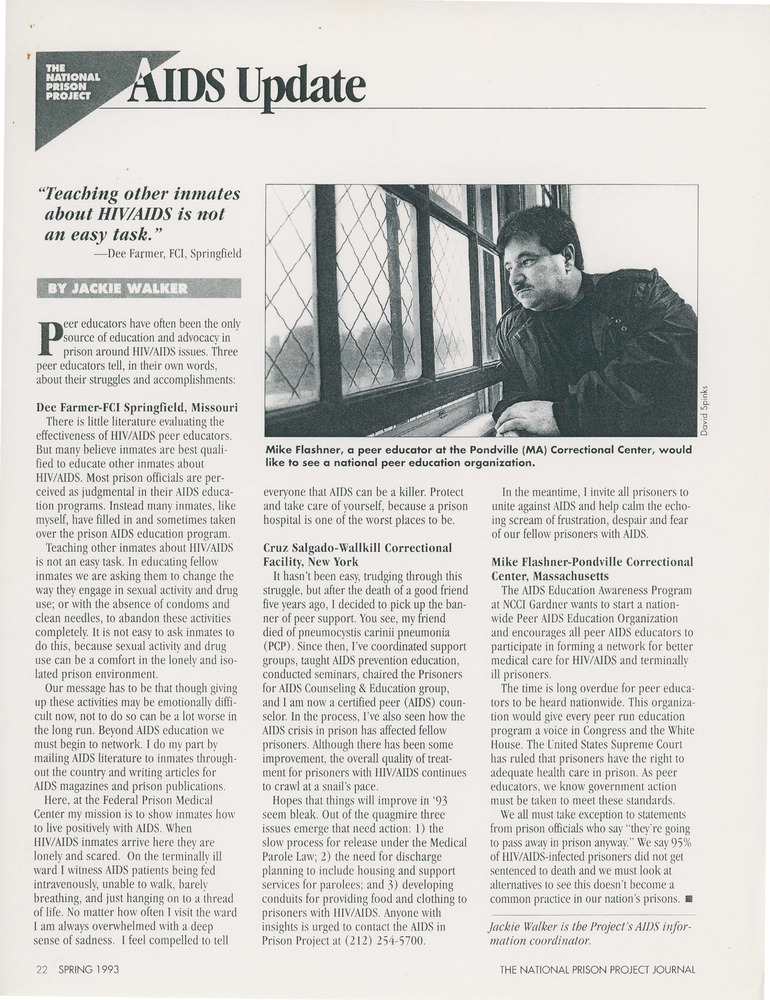 Download the full-sized PDF of National Prison Project: AIDS Update