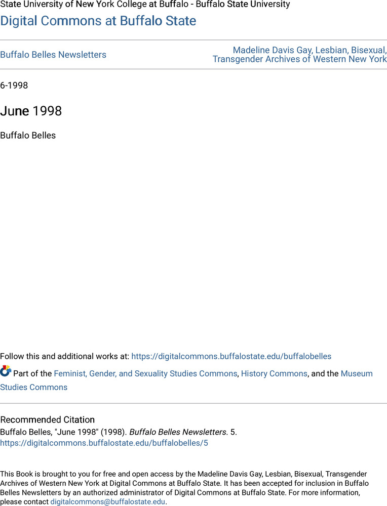 Download the full-sized PDF of Buffalo Belles Vol. 7 No. 6 (June, 1998)