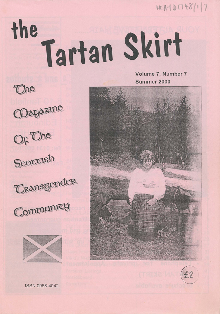 Download the full-sized PDF of The Tartan Skirt: Magazine of the Scottish Transgender Community Vol. 7, No. 7 (Summer 2000)