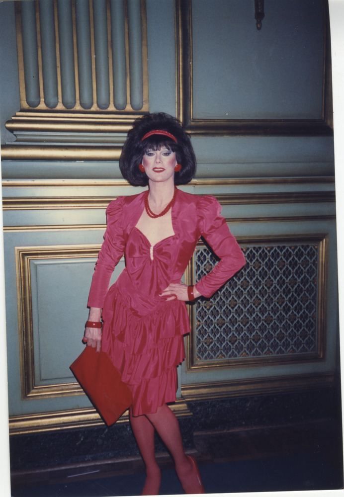 Download the full-sized image of Photograph of Alexis Francois in Red Layer Dress