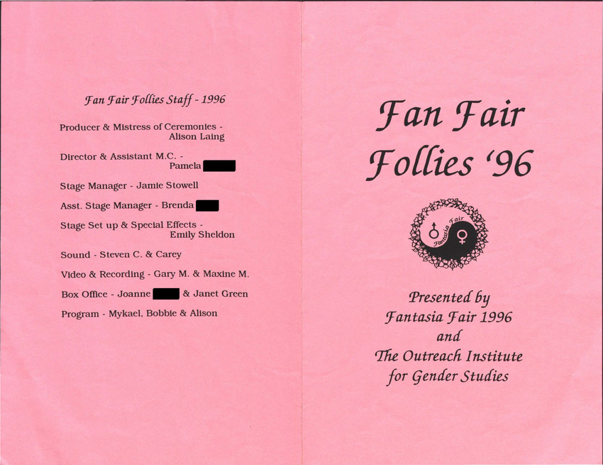 Download the full-sized PDF of Fan Fair Follies '96 Program
