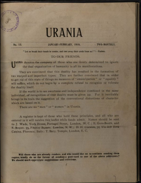 Download the full-sized image of Urania, Nos. 13-18 (1919)