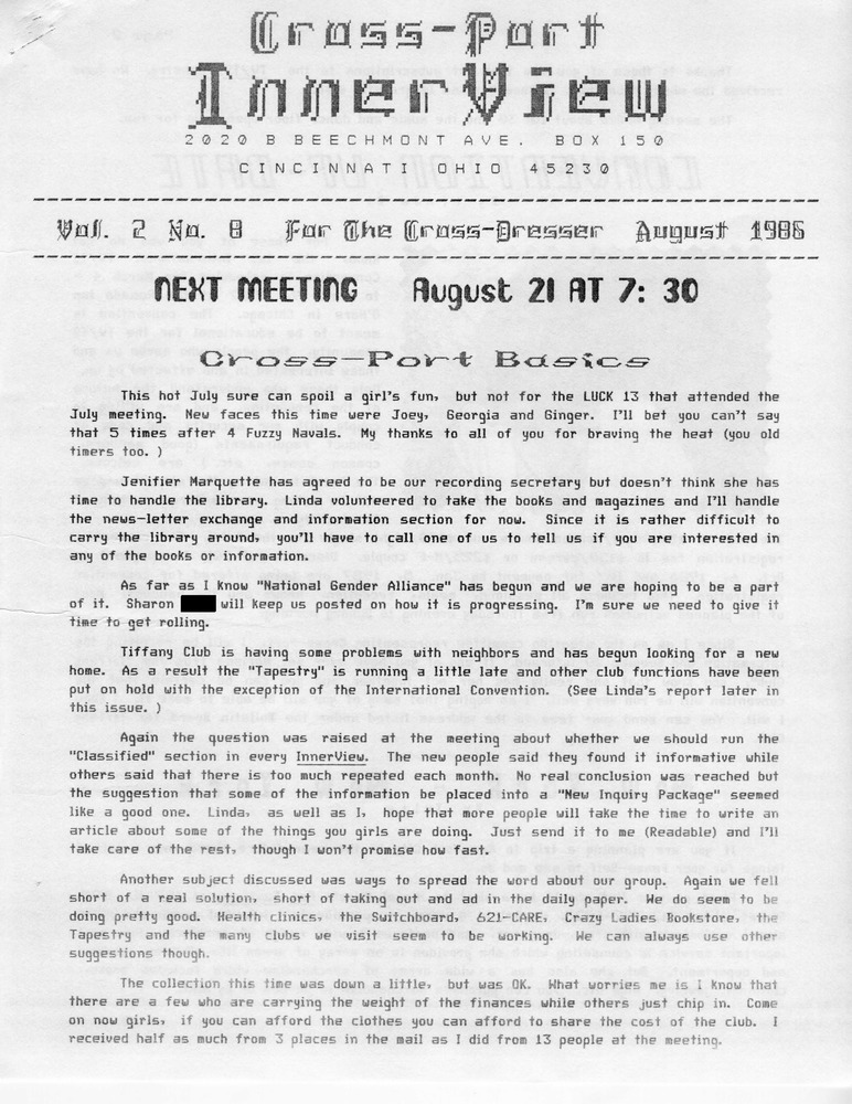Download the full-sized PDF of Cross-Port InnerView, Vol. 2 No. 8 (August, 1986)