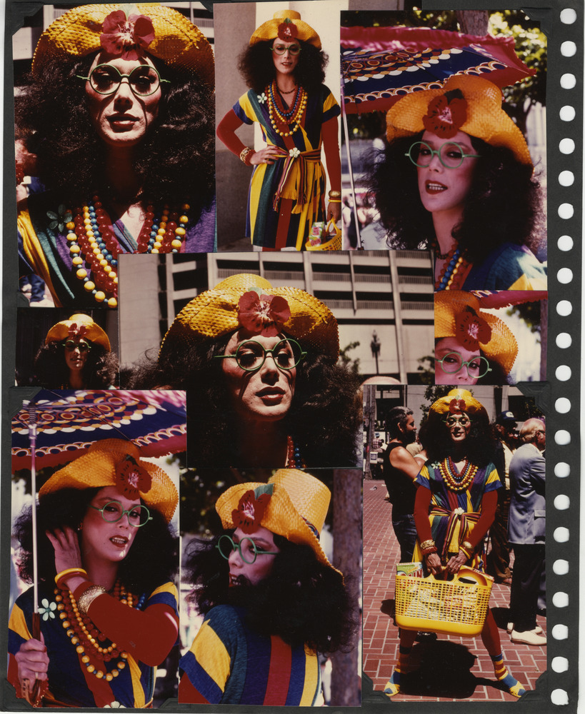 Download the full-sized image of Photograph of Alexis Francois with Yellow Hat and Parasol