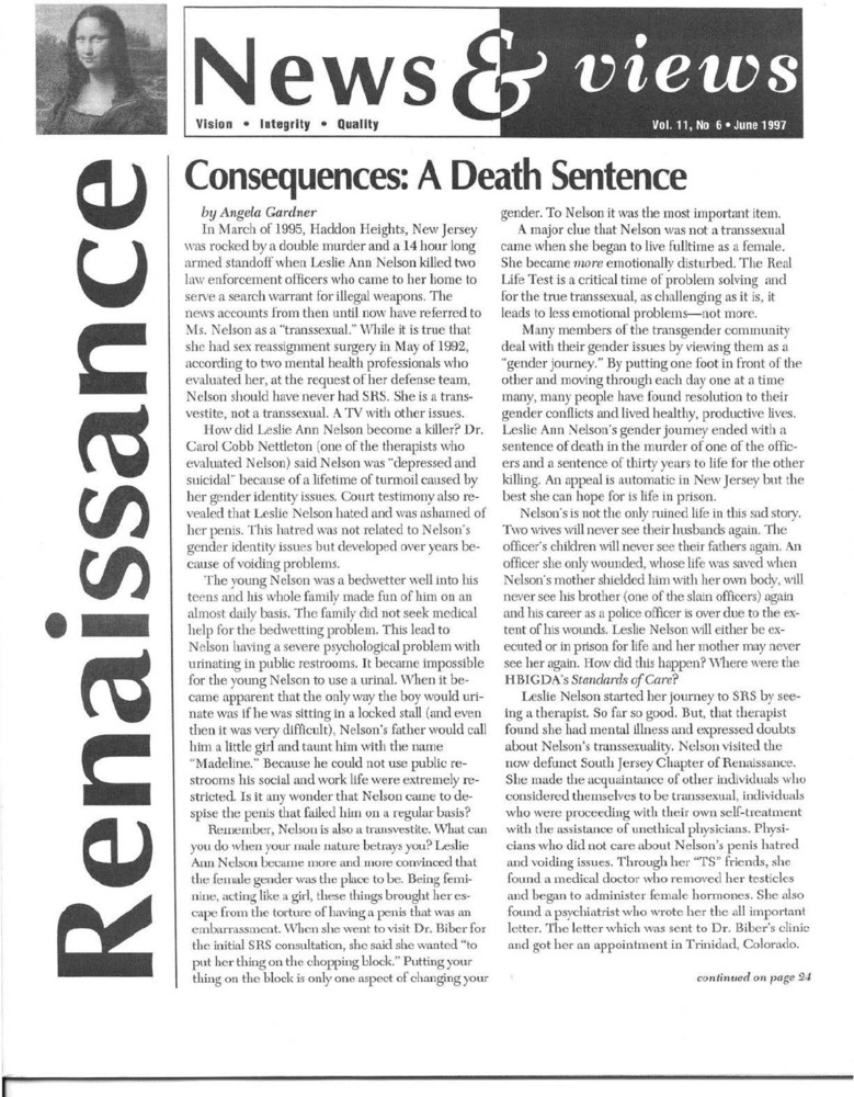 Download the full-sized PDF of Renaissance News & Views Vol. 11, No. 6 (June 1997)